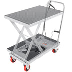 BENTISM Hydraulic Lift Table Cart, 500 lbs, 28 x 18 inches, Gray - TF23