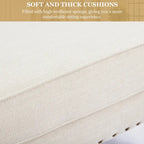 Set Of 2 Upholstered Button-Tufted Accent Chairs With Lumbar Pillows - 30 x 29 x 35 inches