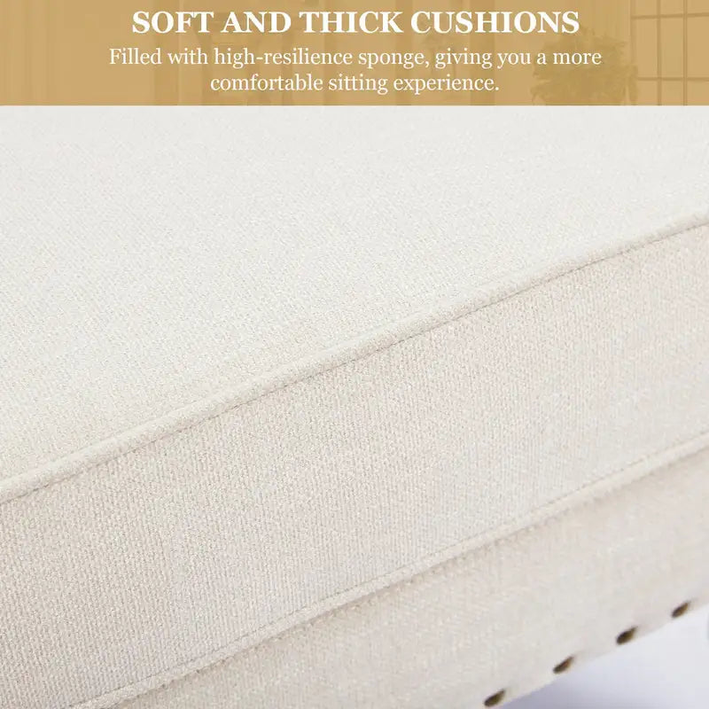 Set Of 2 Upholstered Button-Tufted Accent Chairs With Lumbar Pillows - 30 x 29 x 35 inches