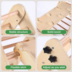 Lookfly 8-in-1 Foldable Pikler Triangle Climbing Set With Ramp - Natural-Color Or Multicolor