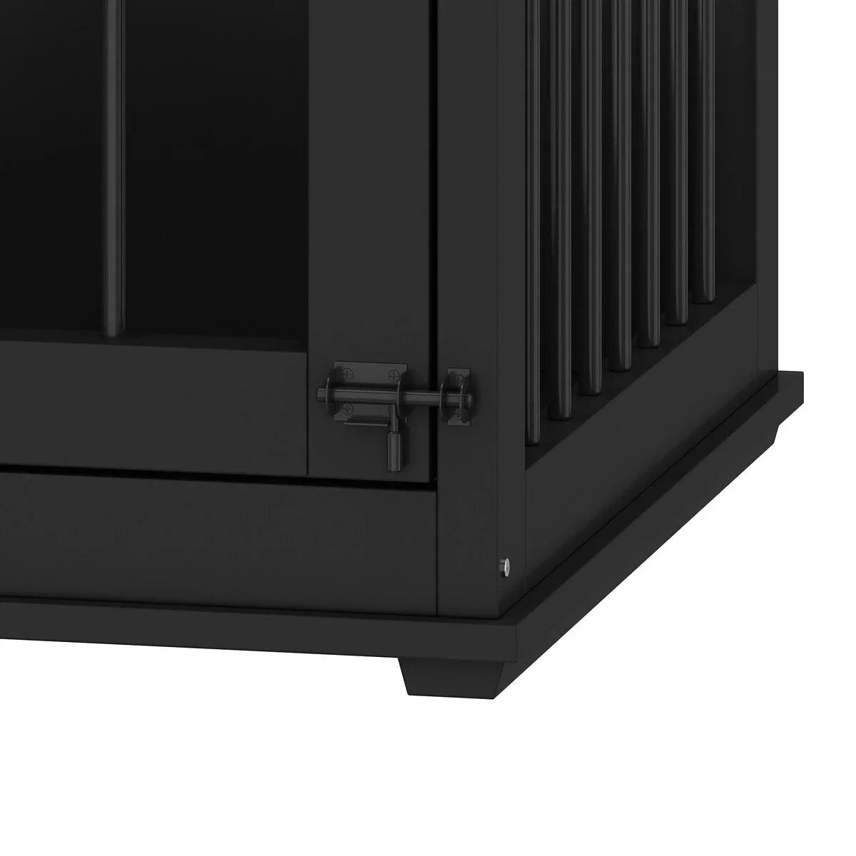 L Shape Corner Dog Crate Furniture For 2 Dogs, 58.7X41.1