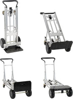 COSCO 4-in-1 Folding Hand Truck With Flat-Free Wheels And Folding Toe Plate