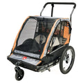 Allen Sports 2-Child Bicycle Trailer And Stroller, Green - AS2