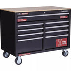 9-Drawer Gloss Black Deep Tool Chest Mobile Workbench, 46 in. W x 24 in. D