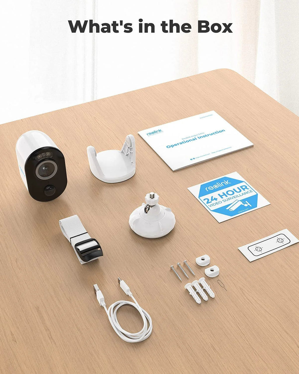 Reolink Outdoor Battery-Powered WiFi Security Camera, 4MP, 2.4/5GHz - Argus 3 Pro