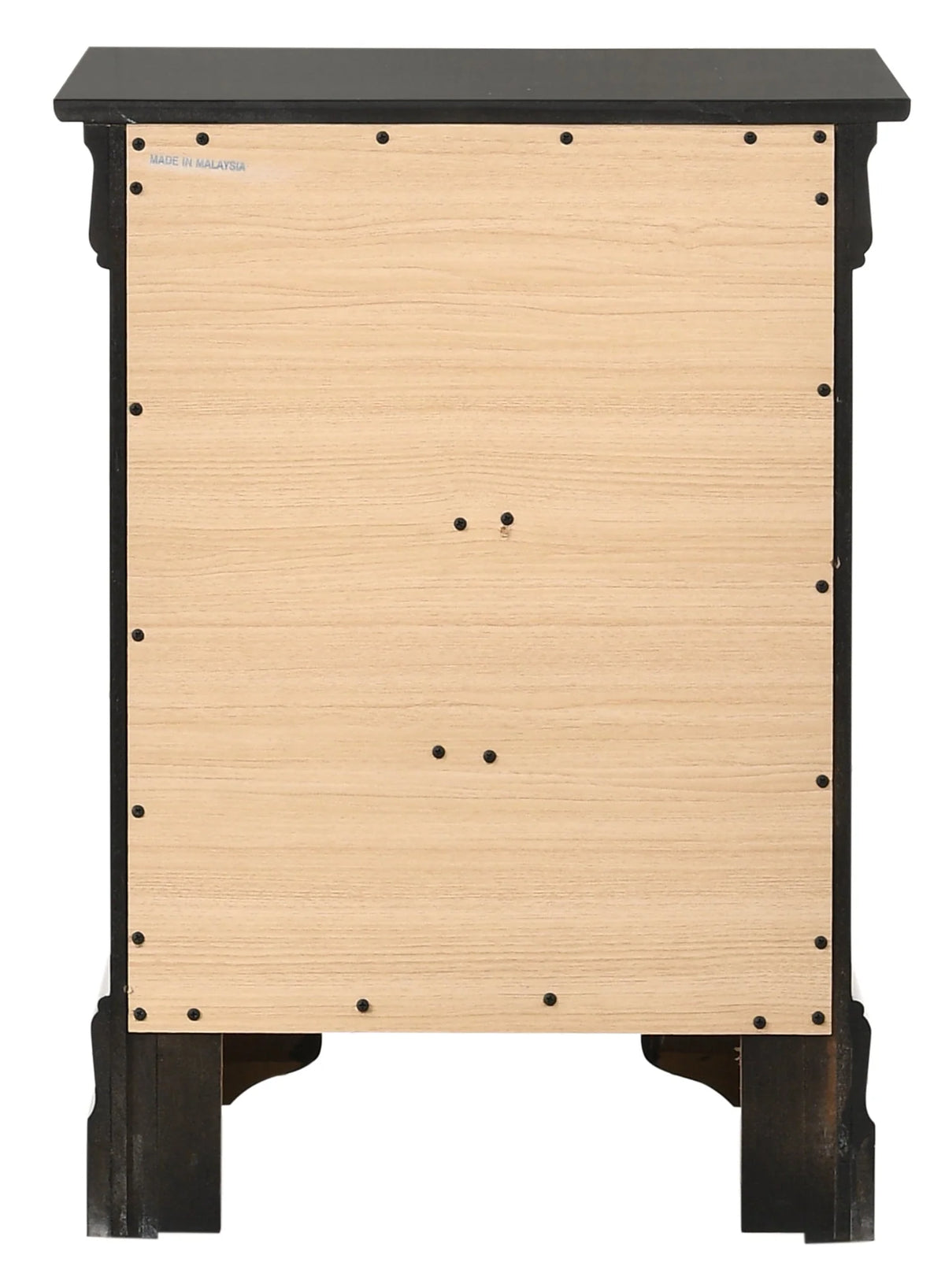 Glory Furniture Louis Phillipe 3 Drawer Nightstand, Black - G3150-3N