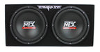 MTX 12in Dual Loaded Car Subwoofer Package With Sub Box, Amplifier And QPower Wiring Kit - TNP212D2