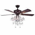 Warehouse of Tiffany 52 Inch 5-Blade Ceiling Fan Crystal Chandelier - Havorand