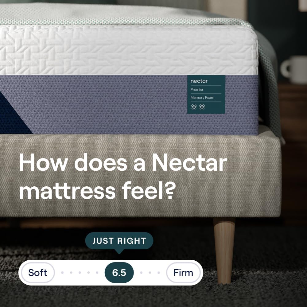 Nectar King Mattress, 13 in, Medium Firm, Contouring Memory Foam - Premier