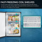 Whynter Upright Freezer 3.0 Cu. Ft., Stainless Steel, Lock - Cuf-301SS
