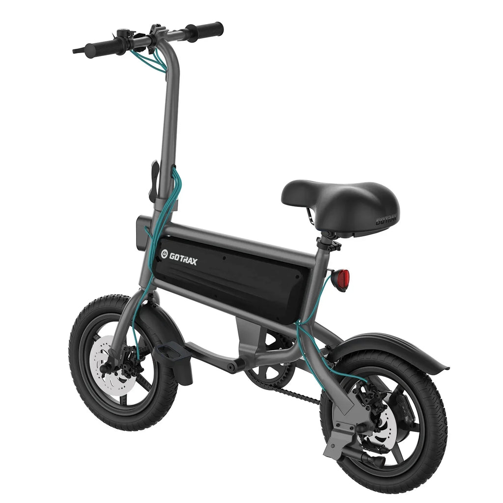 GOTRAX Folding Electric Bike For Adults And Teens, 14 inch, 250W, 15.5 mph, 15 Miles, Black - S2