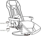 King Throne Ergonomic Gaming Chair With Footrest, Headrest, Lumbar Support, Cupholders, Black White