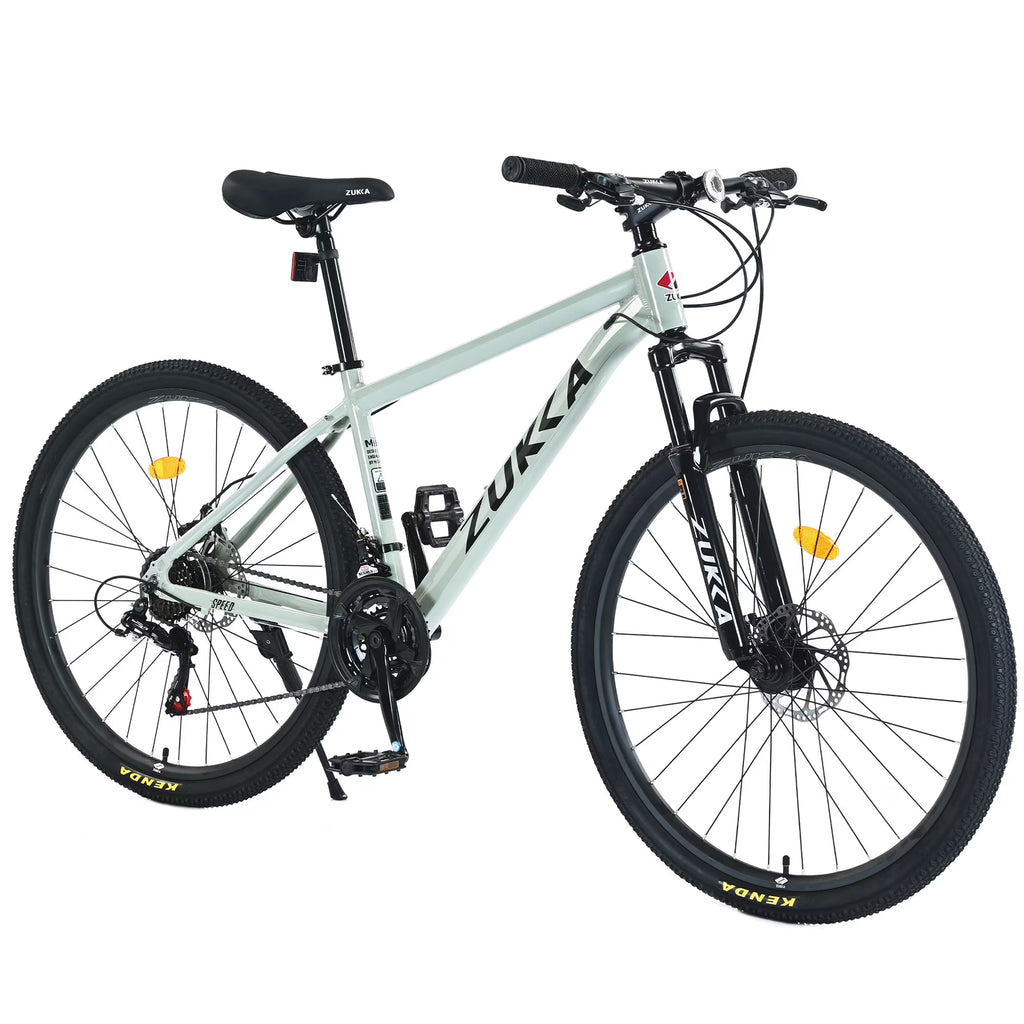 Men's 27.5 in Mountain Bike - 21-Speed Aluminum Alloy Frame, Front Suspension, Double Disc Brakes