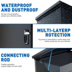 Gaonala Steel Package Delivery Box 19.6x14.4x44.9in Lockable Weather-Resistant Black