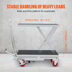 BENTISM Hydraulic Lift Table Cart, 500 lbs, 28 x 18 inches, Gray - TF23