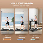 ANCHEER Under Desk Walking Pad Treadmill, 0.6-3.8 MPH, 240 lbs Capacity, 2.5 HP