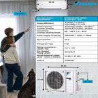 Daikin Ductless Mini-Split Air Conditioner 18000 BTU 18 SEER2 R32 - FTXC18AXVJU/RXC18AXVJU