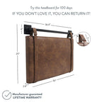 Wall-Mount Upholstered Headboard With Metal Rail - Twin, Queen & King