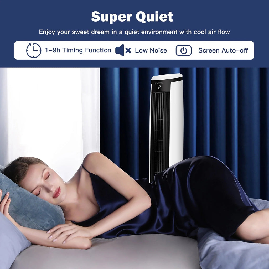 Costway 3-In-1 Evaporative Air Cooler Portable Tower Fan Humidifier 41in White