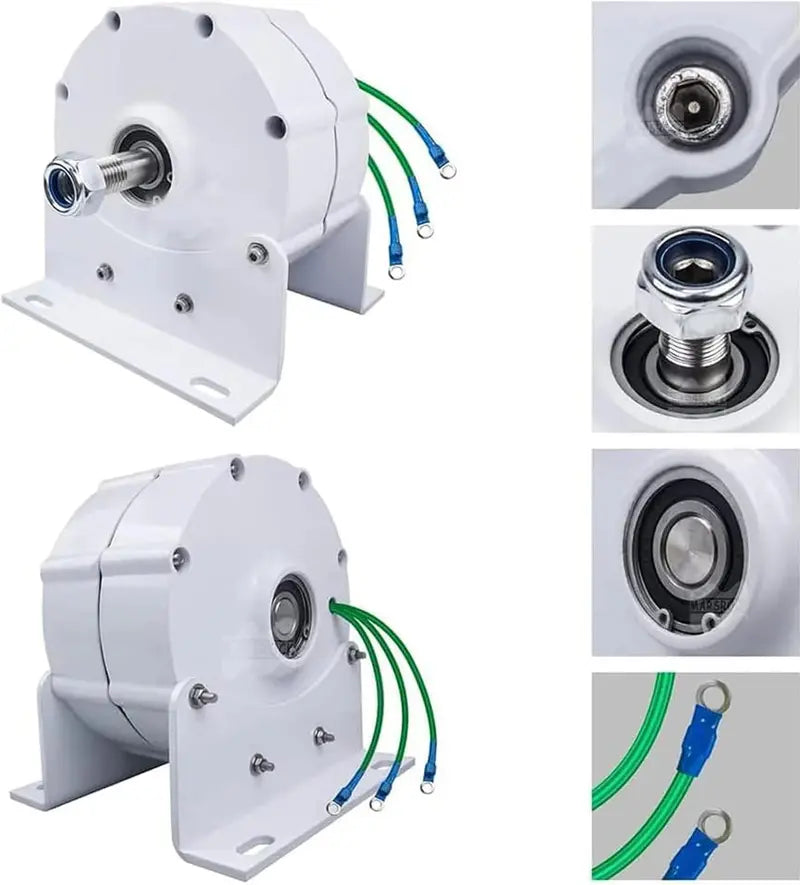 Gearless Permanent Magnet Generator 12000W, 12V/24V/48V/120V/220V, 3 Phase