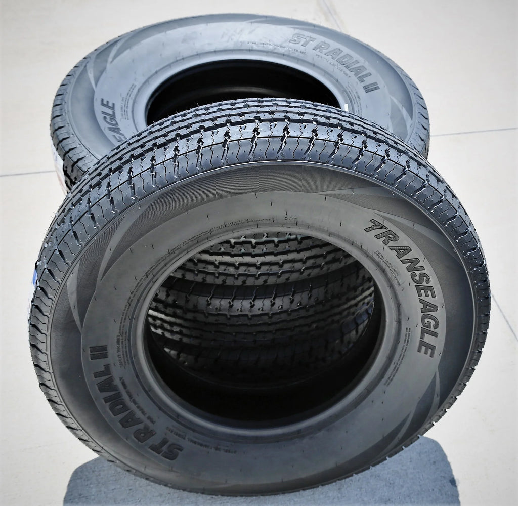 Transeagle ST Radial II Steel Belted Trailer Tires, ST205/75R15 107/102L Load Range D 8 Ply - Pair of 2
