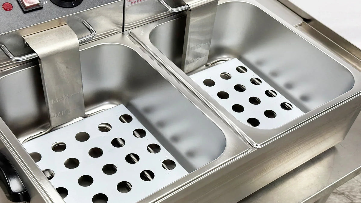 Commercial Electric Countertop Stainless Steel Deep Fryer 23 in 12L 2.5KW