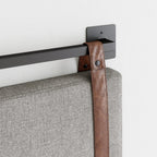 Wall-Mount Upholstered Headboard With Metal Rail - Twin, Queen & King