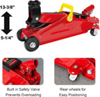 BIG RED 2 Ton Hydraulic Floor Jack Combo With 2 Jack Stands, Garage Creeper And Red Color - W8200