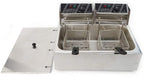 Miumaeov Stainless Steel Countertop Deep Fryer With Frying Baskets And Lid, 12.7QT/12L Capacity