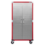 Seville Classics UltraHD Rolling Storage Cabinet, Granite, 36in W x 18in D x 72in H