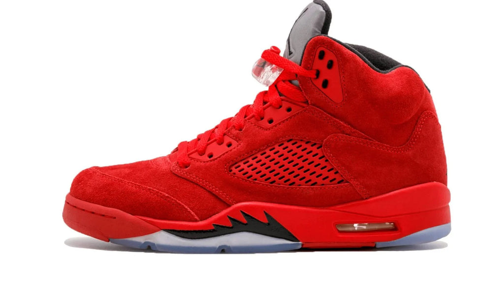 Jordan Brand Air Jordan 5 Retro Red Suede Sneakers