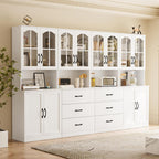 TUSY 71in Tall 6-Tier Bookcase With Glass Door, Drawer, And 23.6in Width - AEA