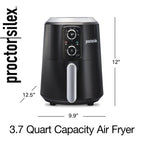 Proctor Silex Air Fryer, 3.7 Quart Capacity, Black - 35056