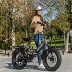 GOTRAX F3 500W Folding Fat Tire Electric Bike, 20in x 4in Tires, 20 MPH, 60 Mile Range - F3