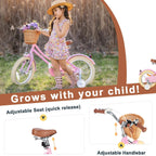 Glerc Girls' Kids' Bike, 12 inch, Pink, Ages 2-4 Years - Little Molly