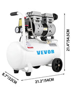 BENTISM Pancake Air Compressor 6.6 Gallon Steel Tank, 1 HP, 750W, 115 PSI