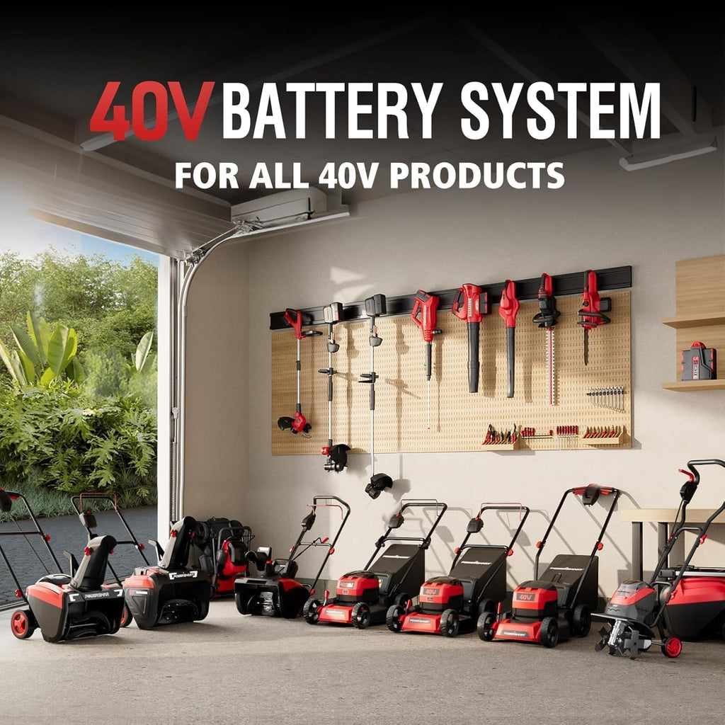 Electric Lawn Mower 40V Cordless 17 Inch 2-In-1 With 4.0Ah Battery - Foldable Handles