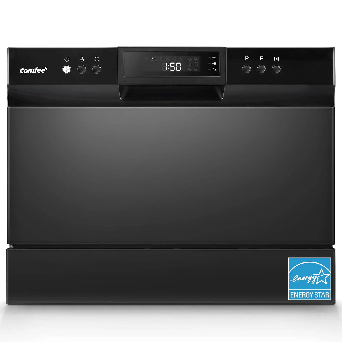 COMFEE' Portable Countertop Dishwasher, 6 Place Setting, Stainless Steel - CDC22P1BBB