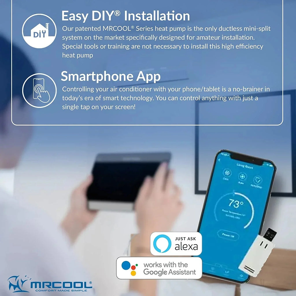 MRCOOL Multi-Zone DIY 2-Zone Ductless Heat Pump - White