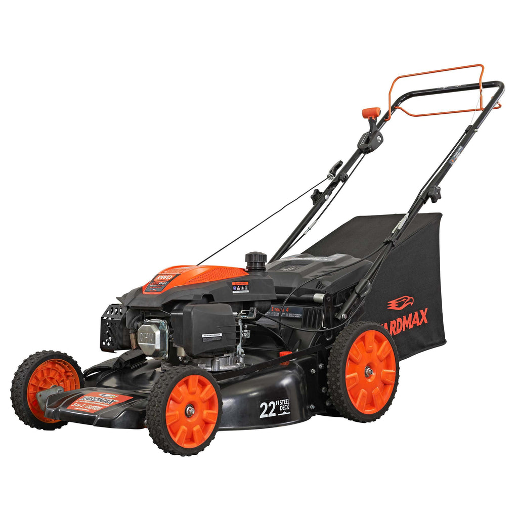 YARDMAX 22 in 201cc 6-Speed CVT RWD 3-in-1 Self-Propelled Gas Lawn Mower - YG2760