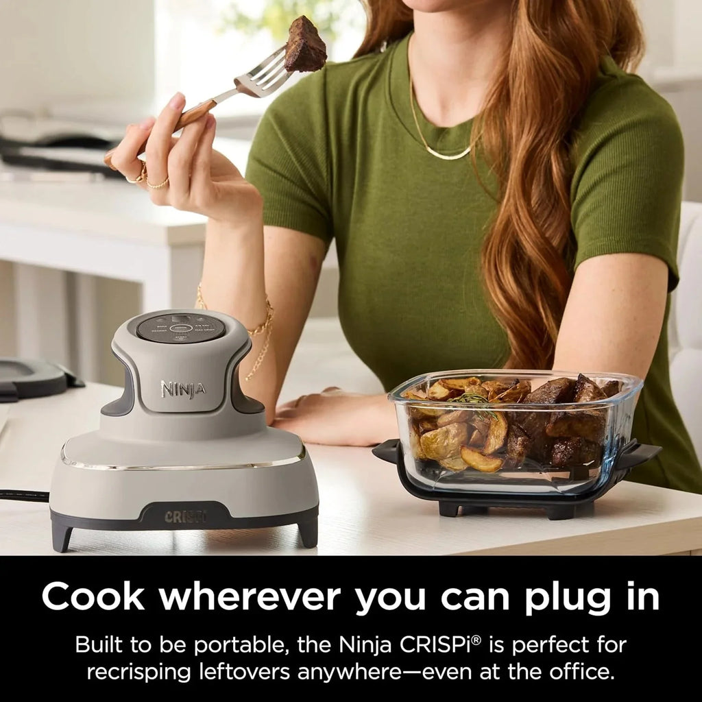 Ninja Crispi 4-in-1 Portable Glass Air Fryer Cooking System, 1500W, 4 QT And 6-Cup Containers