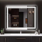 LED Lighted Bathroom Vanity Mirror, Silver, 3 Colors