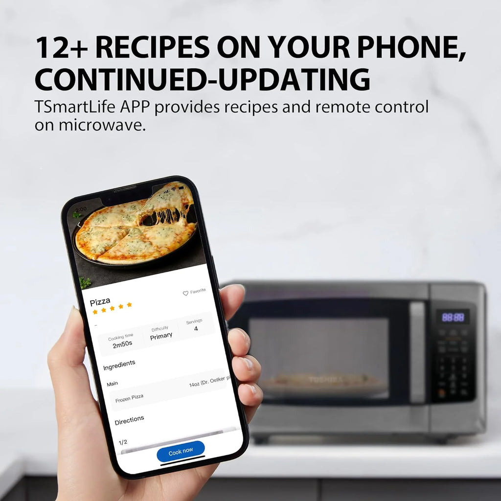 TOSHIBA 4-in-1 Countertop Microwave Oven, 1.5 Cu Ft, 1000W, Silver - ML-EC42P(SS)