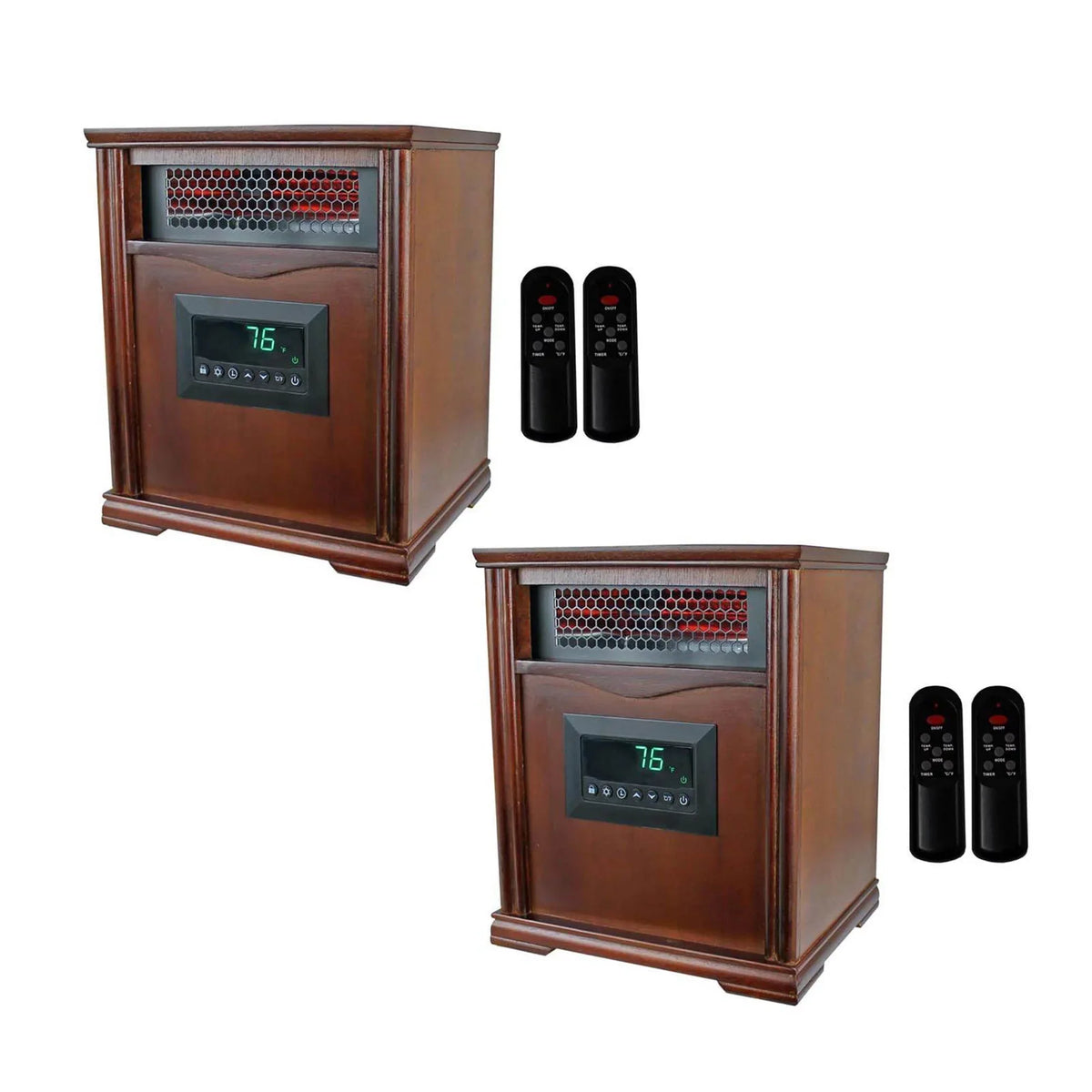 Lifesmart Electric Infrared Quartz Indoor Space Heater, 1500W, 2 Pack