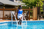 Easy Pool Step Above-Ground Swimming Pool Step To Deck - 350-lb Capacity, Up To 54-in Deep
