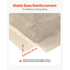KFFKFF Winter Gazebo Cover for 10 x 10 ft Double-Tiered Gazebos, Beige - LTS-MM180-1010