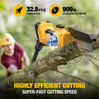 AVADA 2-in-1 Electric Pole Saw With 6 Inch Brushless Mini Chainsaw, 2 x 3000mAh Batteries, 15.7FT Reach