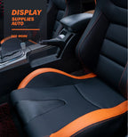 Universal PVC Leather Racing Seats, 2PCS, Black and Orange