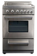 Premium Levella 24in Freestanding Electric Range With 4 Burners And 2.6 Cu. Ft. Oven Capacity