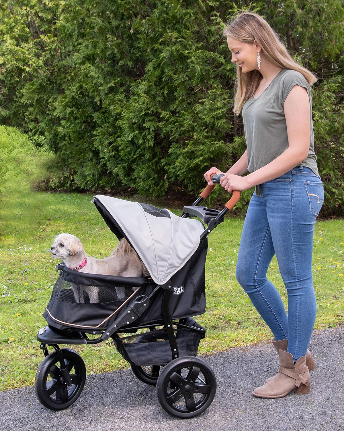 Pet Gear No-Zip AT3 Pet Stroller For Cats/Dogs With 12in E.V.A. Tires - AT3